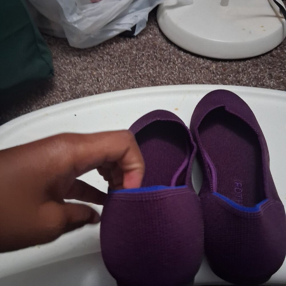 Rothy's Purple Flats with Blue Accent - Picture 4 of 8